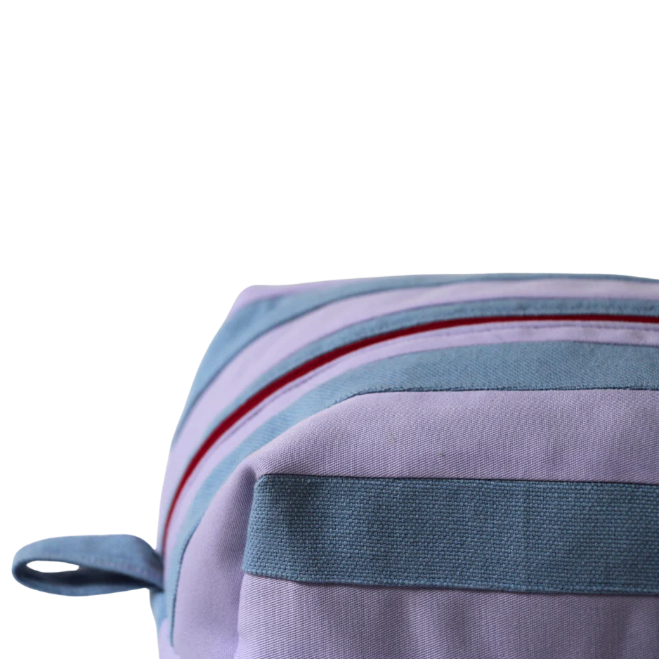 Beach Blue and Lilac Stripes Pochette - Image 3