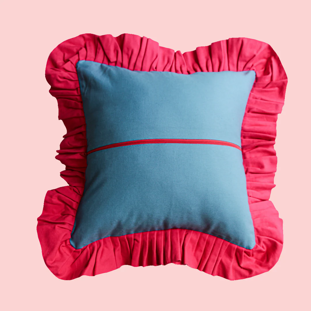 Beach Blue with Raspberry Ruffle - Image 2