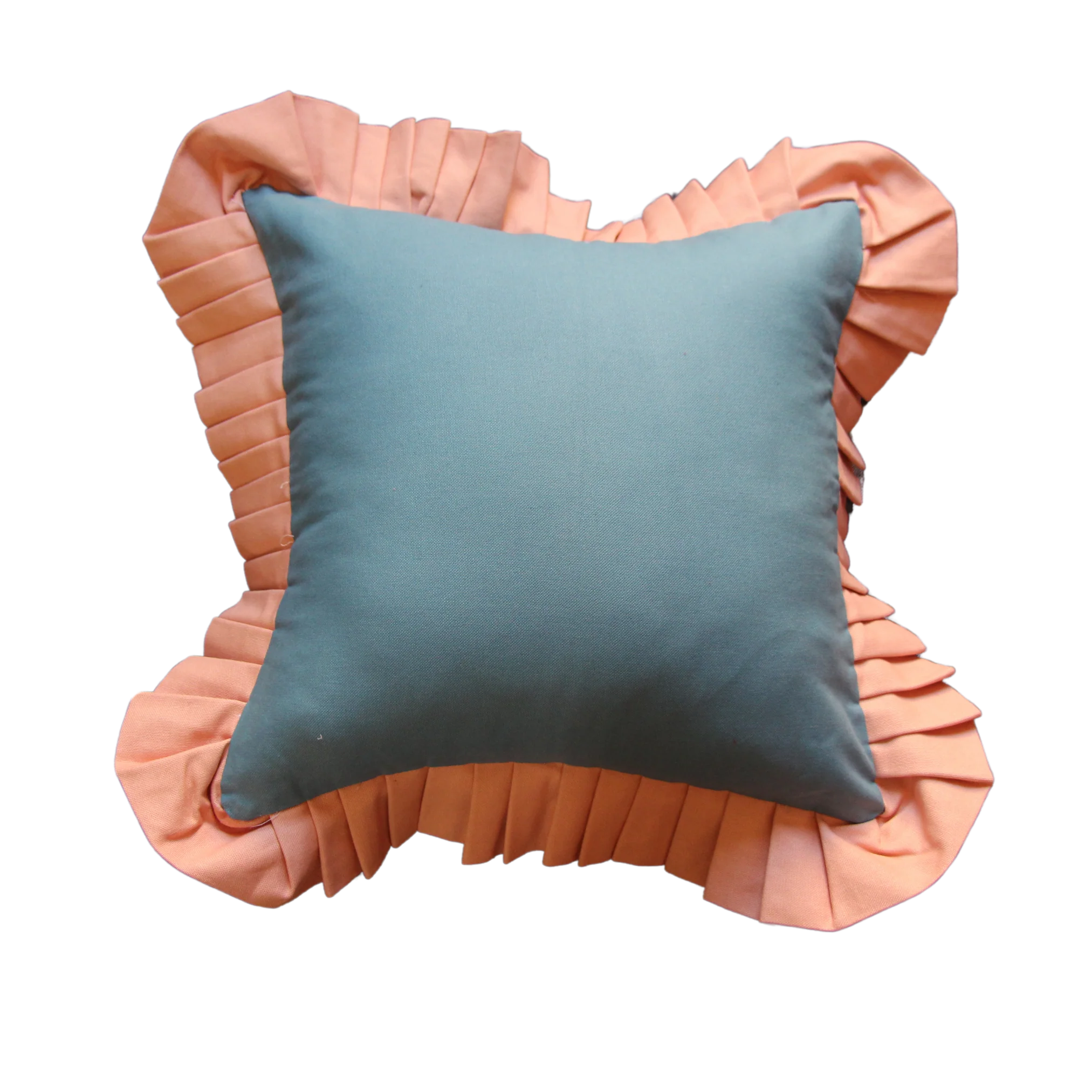 Beach Blue with Rose Pink Ruffle