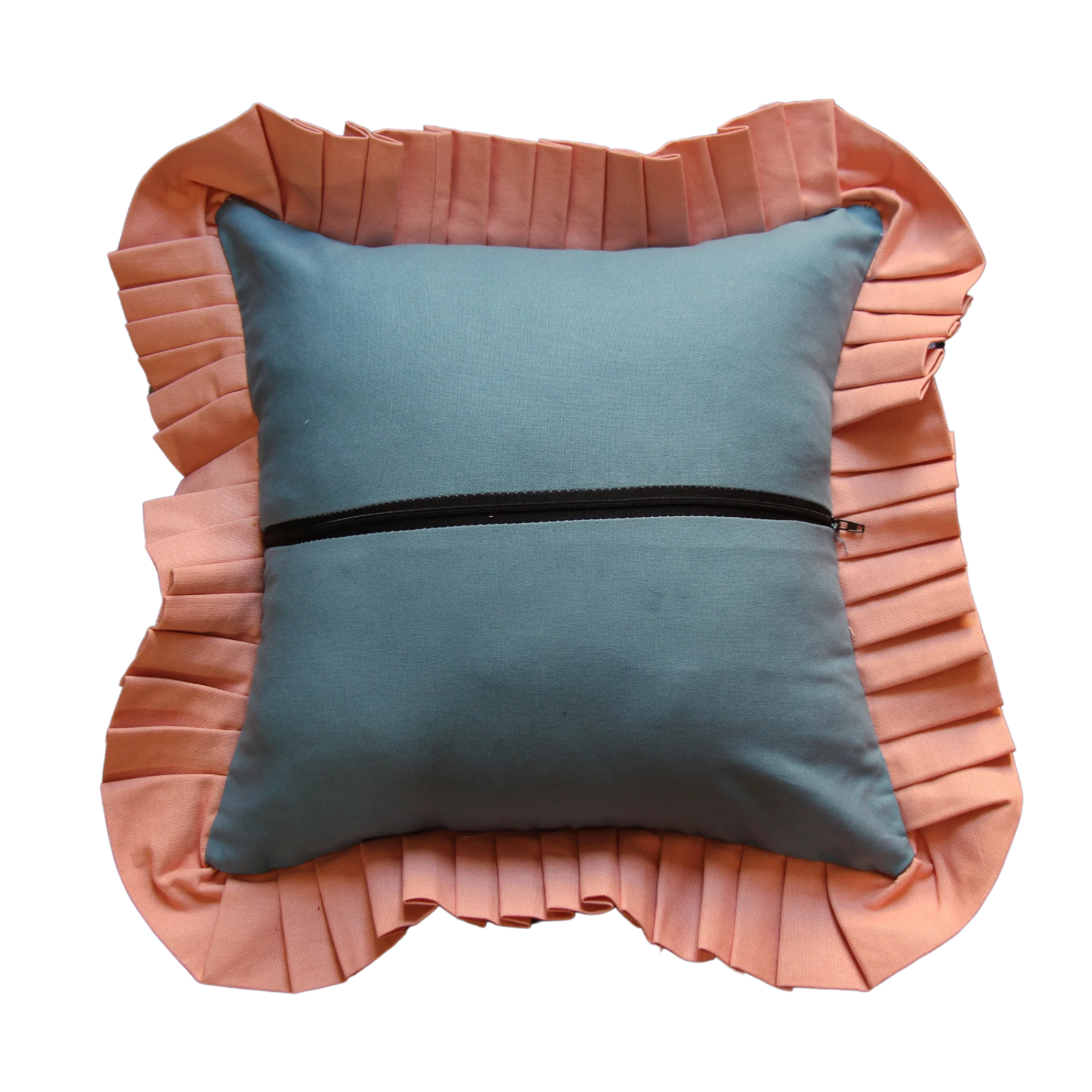 Beach Blue with Rose Pink Ruffle - Image 2
