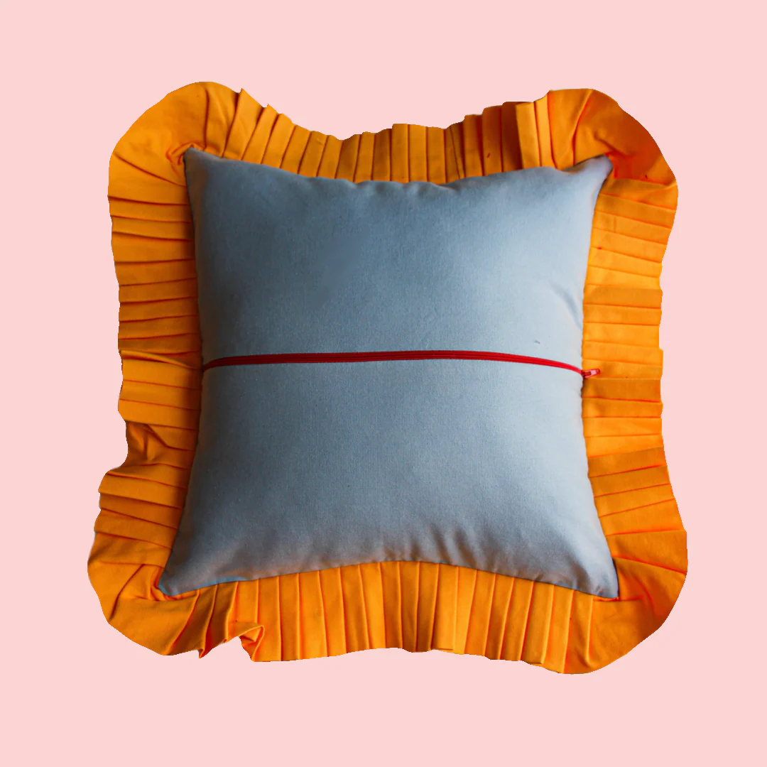 Beach Blue with Yellow Mustard Ruffle - Image 2