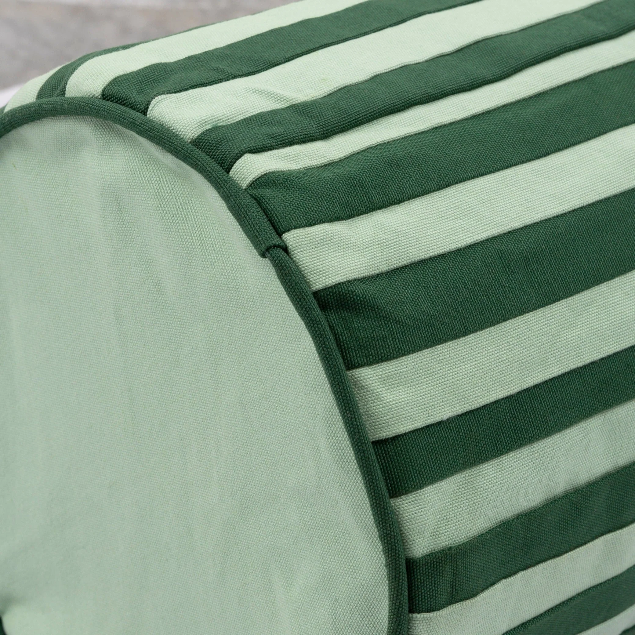 Mango Tree Green and Light Green Striped Bolster - Image 3