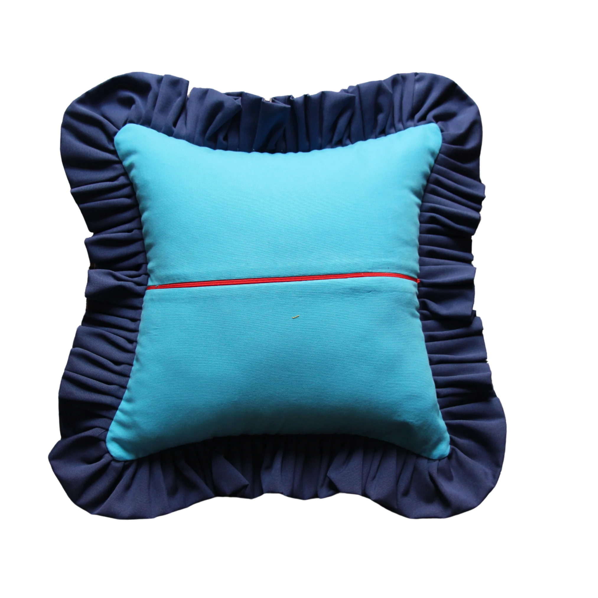 Dodger Blue and Navy Blue Stripes with Navy Blue Ruffle - Image 2