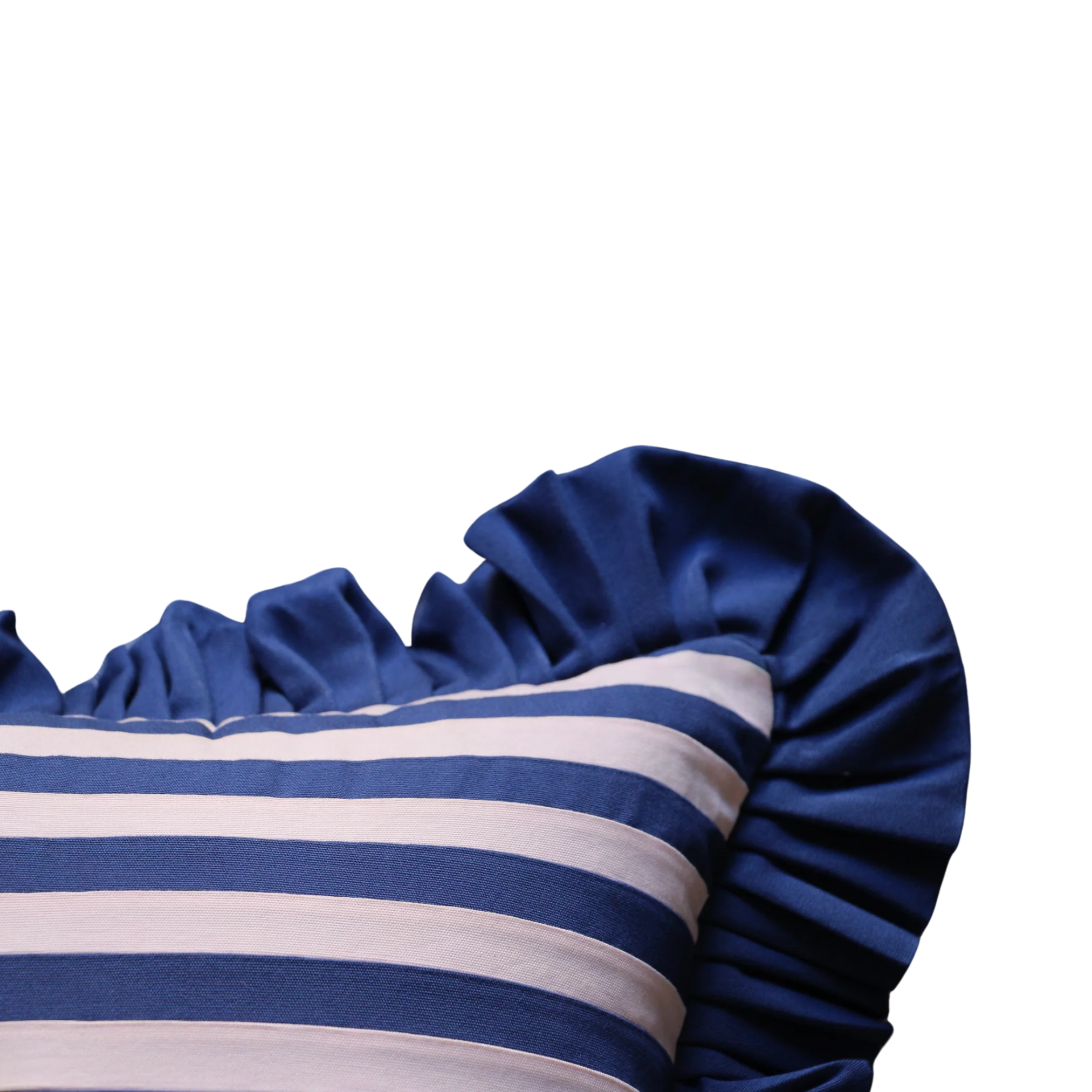 Dusty Pink and Navy Blue Stripes with Navy Blue Ruffle - Image 3