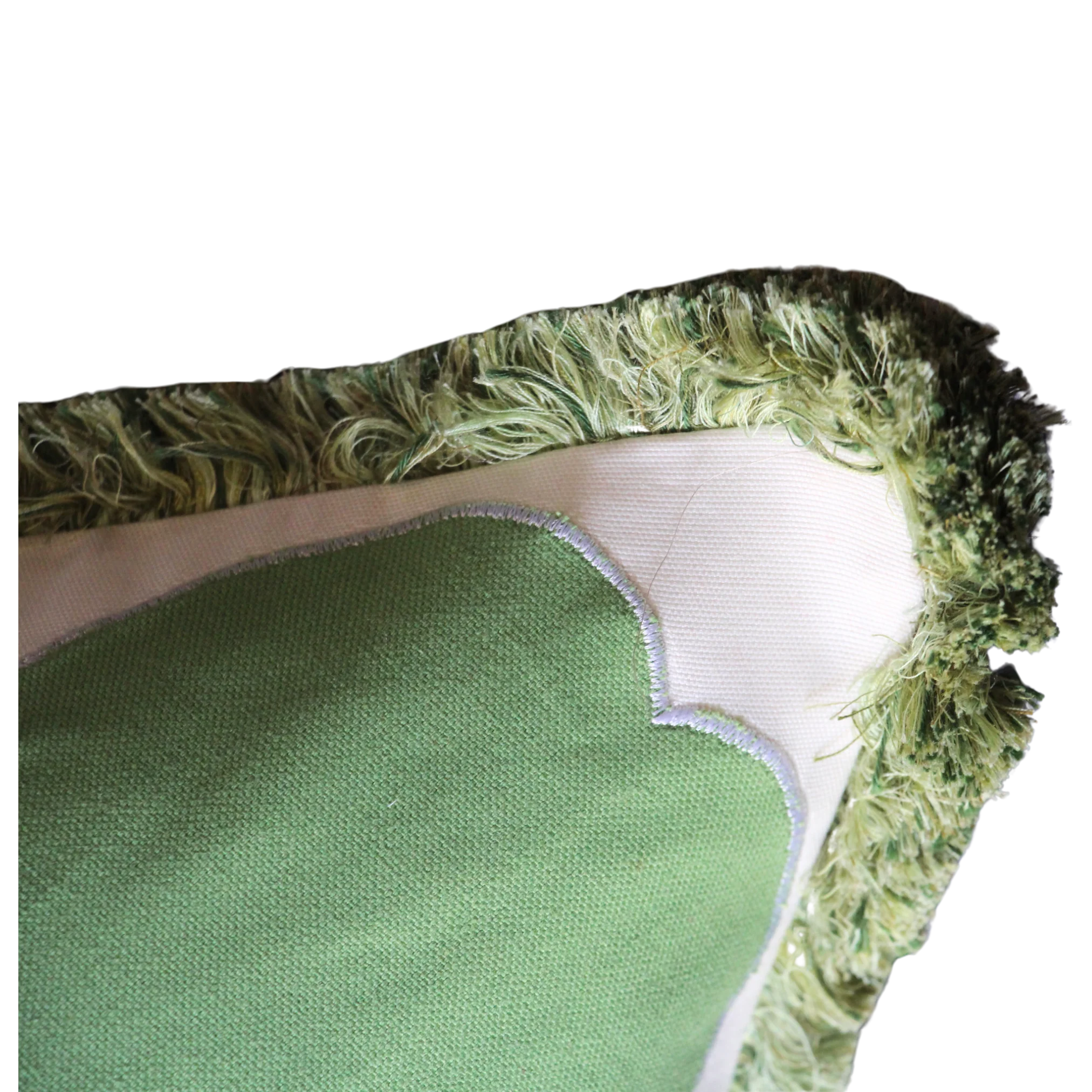 Green Apple Pattern and White with Green Fringe - Image 3