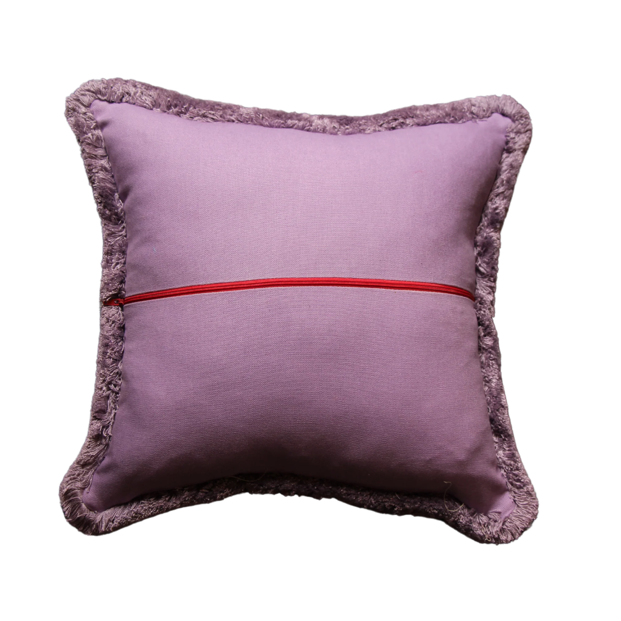 Lilac, Purple and Sandy Yellow Patchwork with Lilac Fringe - Image 2