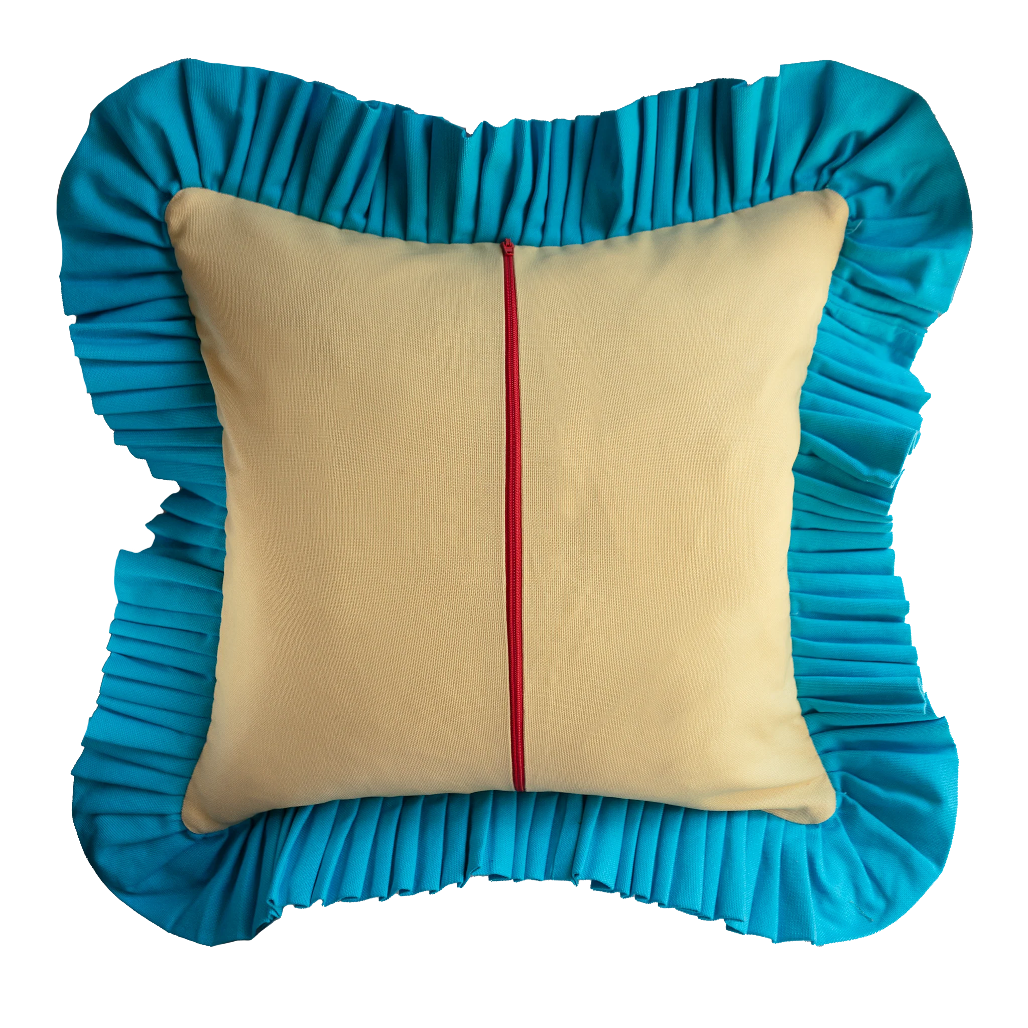 Special Patchwork: Blue dodger & Sandy Yellow with Blue dodger ruffle - Image 3