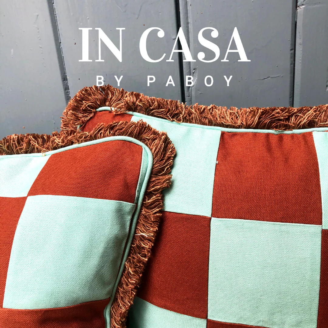 Mint Green & Brown Patchwork w/ Brown Fringe - Image 4