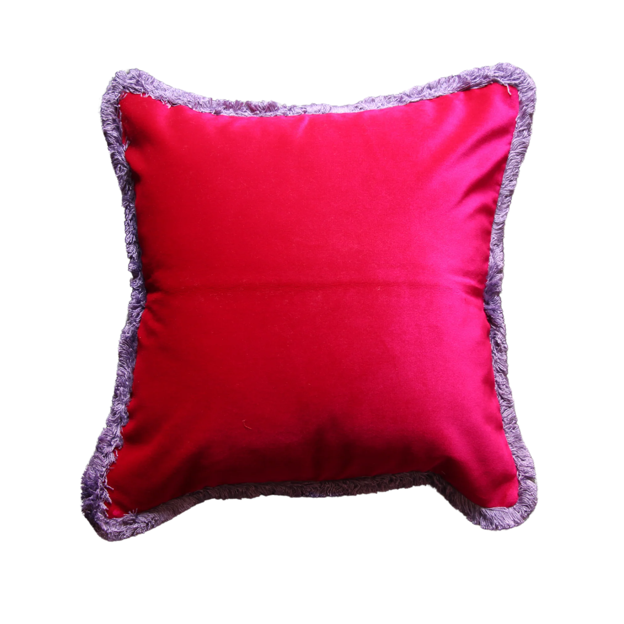 Raspberry Velvet with Lilac Fringe