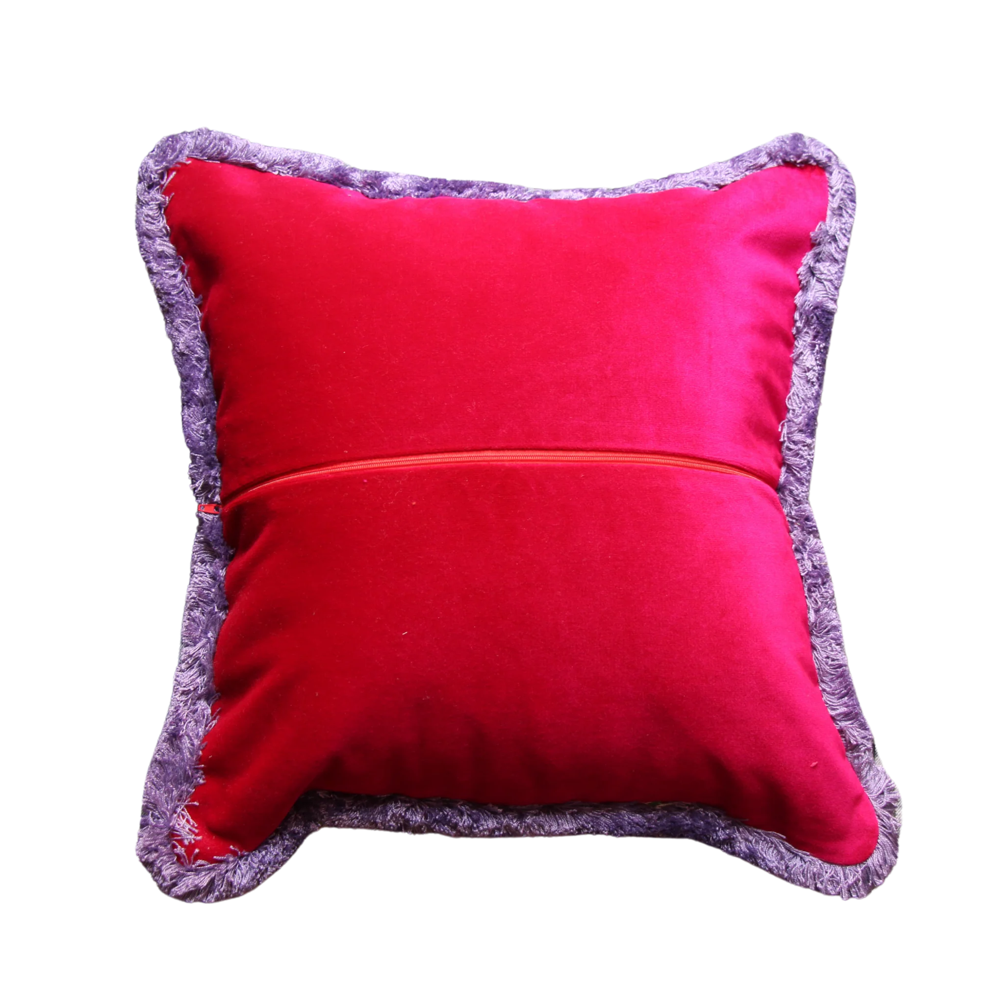 Raspberry Velvet with Lilac Fringe - Image 2