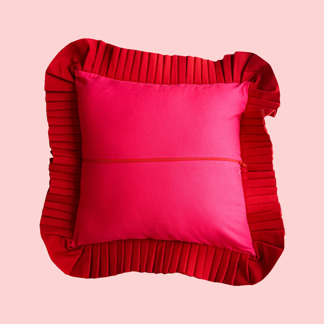 Raspberry with Wine Red Ruffle - Image 2
