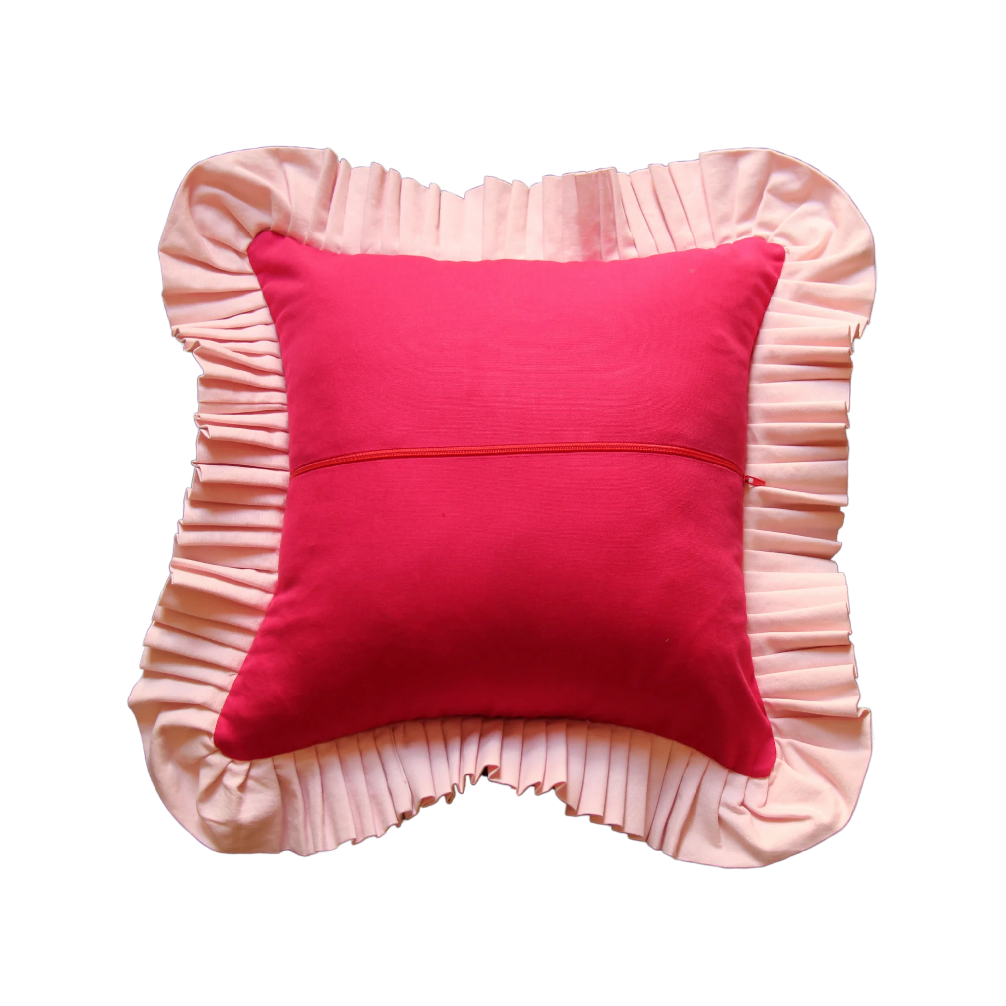 Raspberry XOXO Embroidery with Dusty Pink Ruffle - Image 2