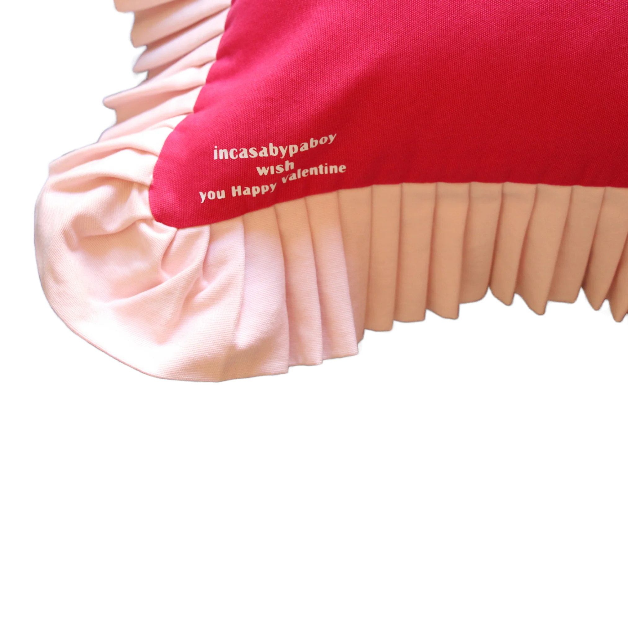 Raspberry XOXO Embroidery with Dusty Pink Ruffle - Image 3