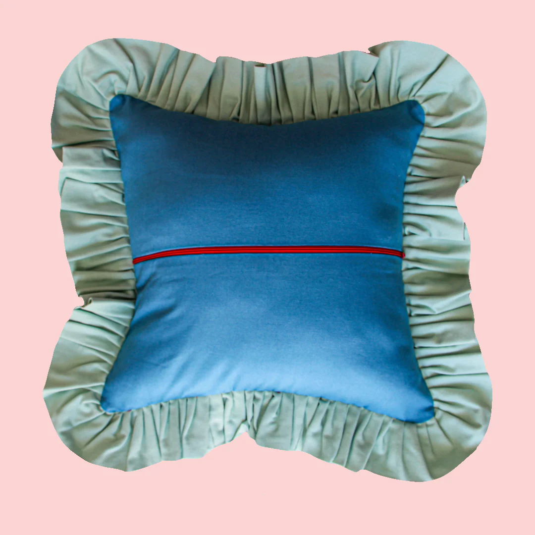 River Blue with Light Mint Green Ruffle - Image 2