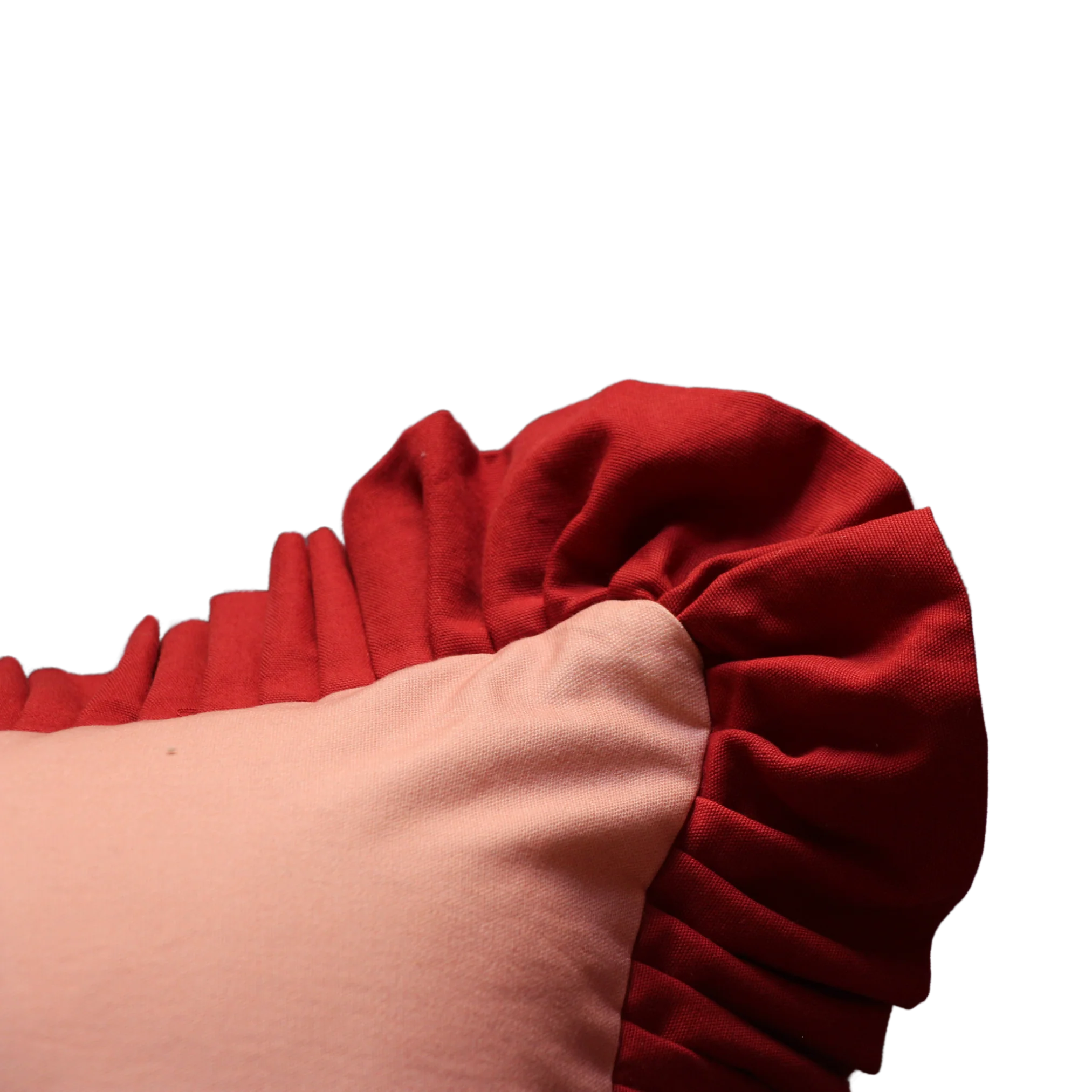 Rose Pink with Wine Red Ruffle - Image 3