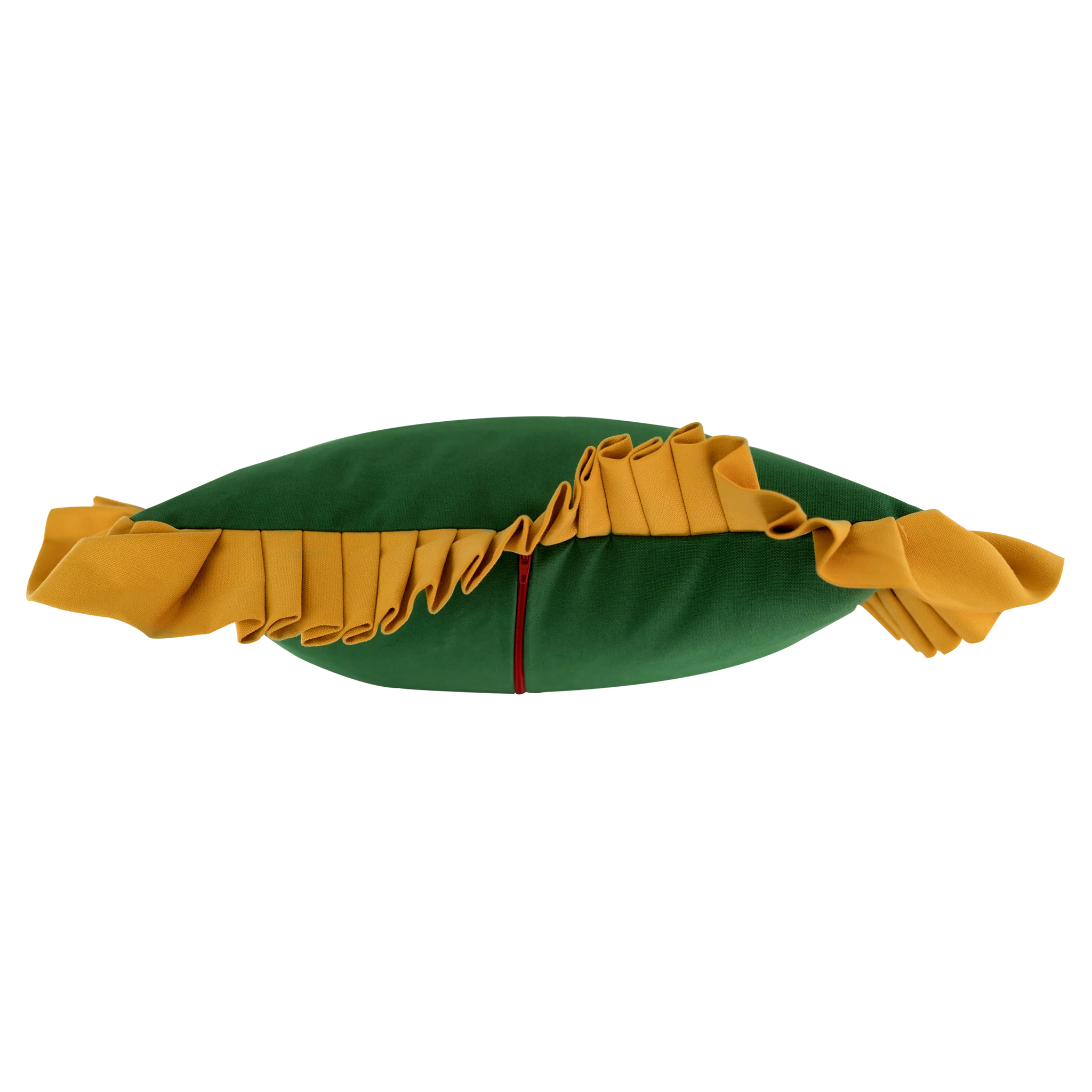 Mango Tree Green & Mustard Yellow Ruffle - Image 3