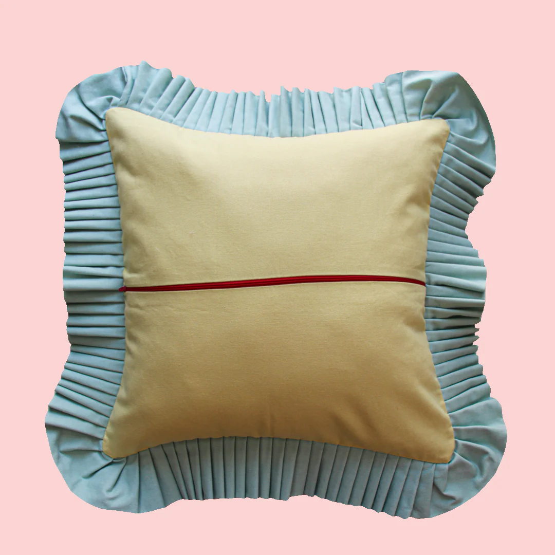 Sandy Yellow with Light Mint Green Ruffle - Image 2
