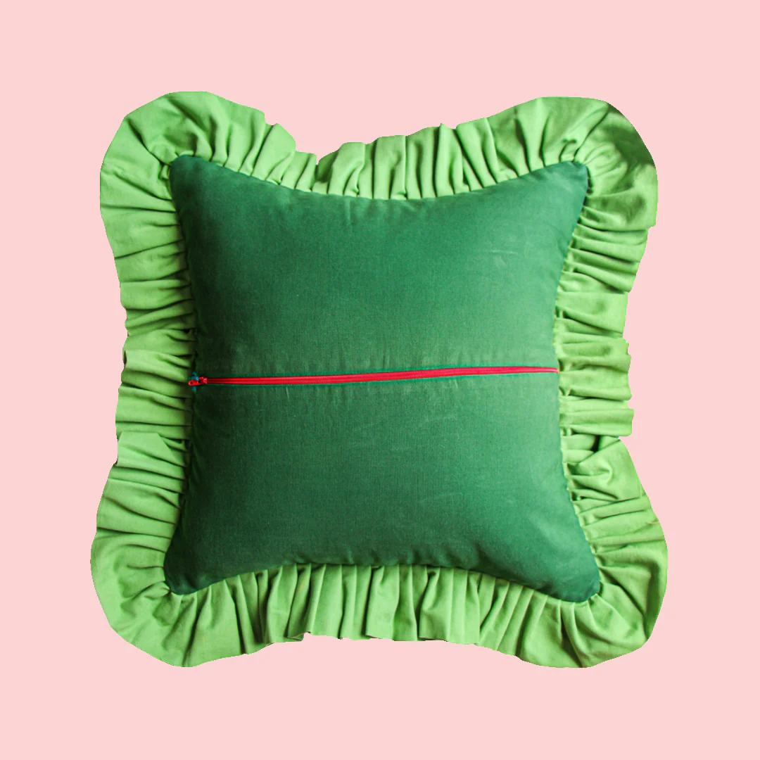 Special Patchwork Mango Tree Green & Light Green with Light Green Ruffle - Image 2