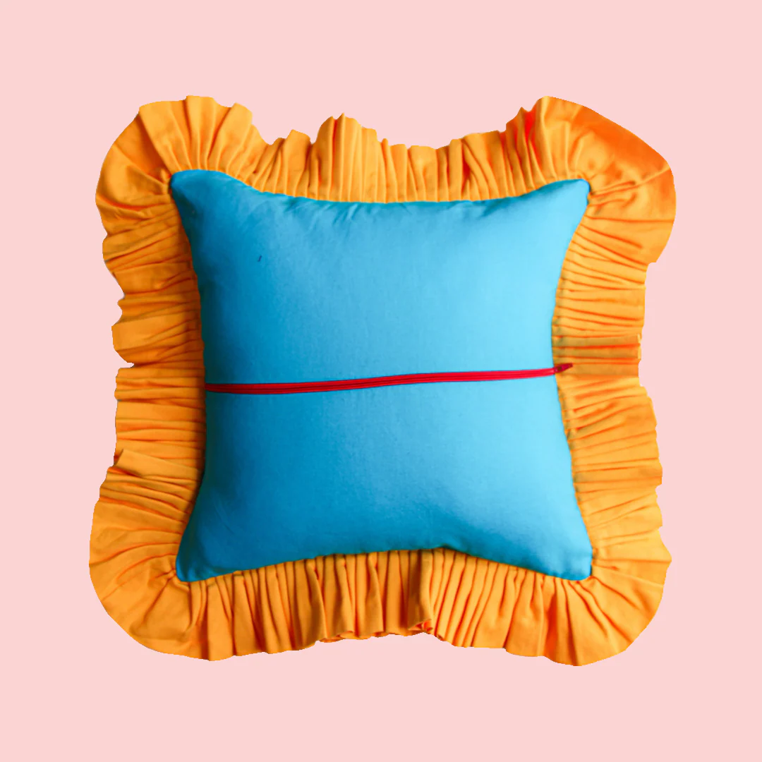 Special Triangle Dodger Blue & Mustard Yellow with Mustard Yellow Ruffle - Image 2