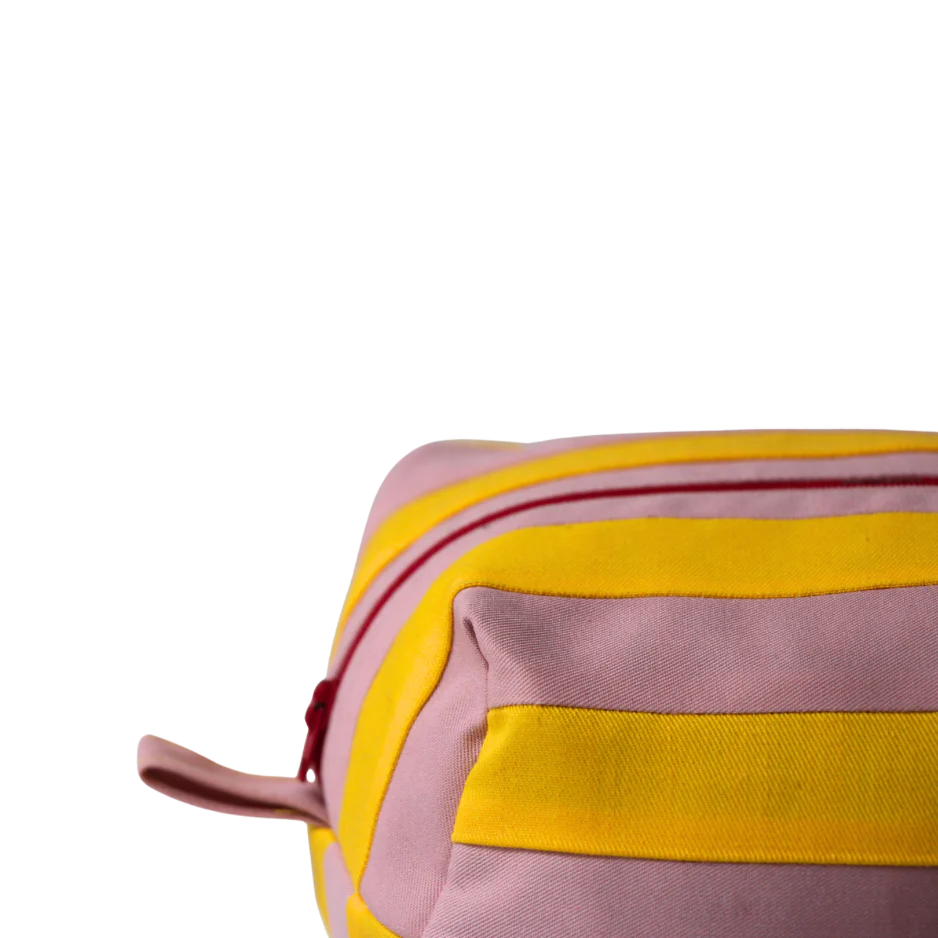 Yellow and Rose Pink Stripes Pochette - Image 3